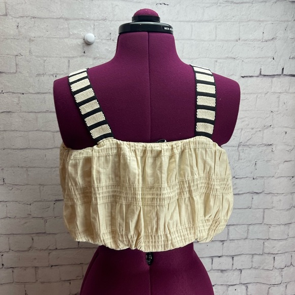 Zara bubble crop top size XS cream - Picture 3 of 5